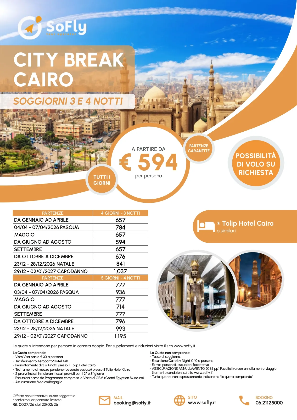 CITY BREAK CAIRO SOGGIORNI DI 4 O 5 GIORNI